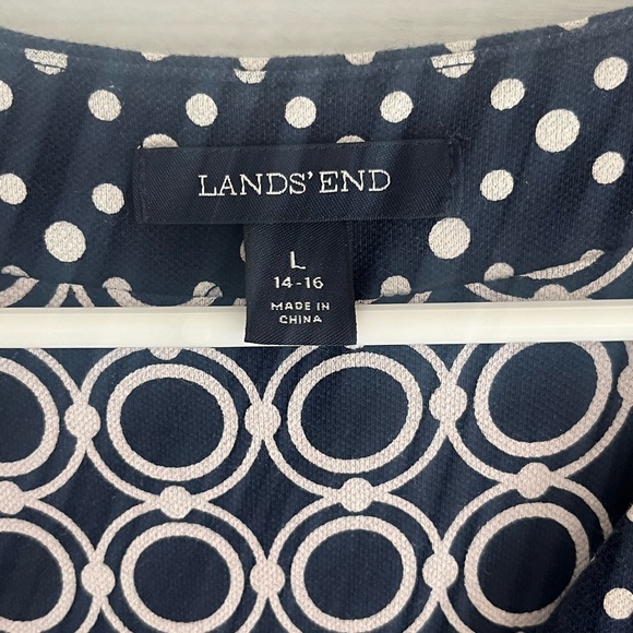 Land’s End 2010’s Navy and White Dress in Large 14-16 - Picture 6 of 6